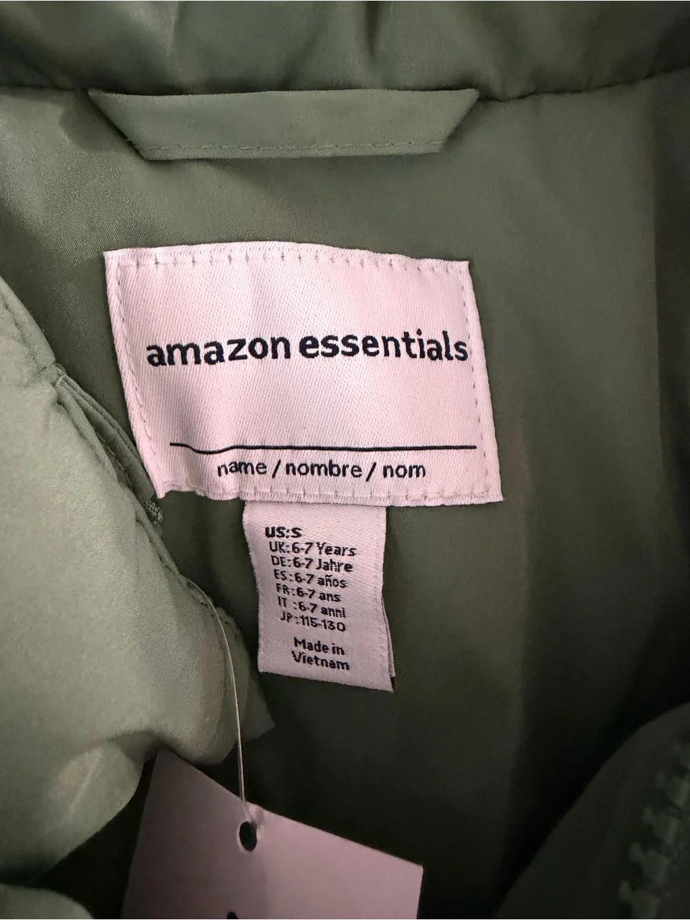 Amazon Essentials Girls Cropped Puffer Coat - Sage Green (6/7)
